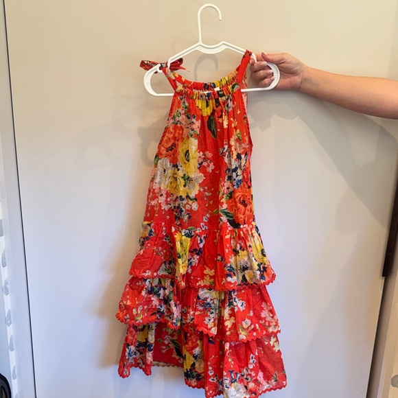 Zimmermann kids red floral alright cotton dress - Picture 3 of 6